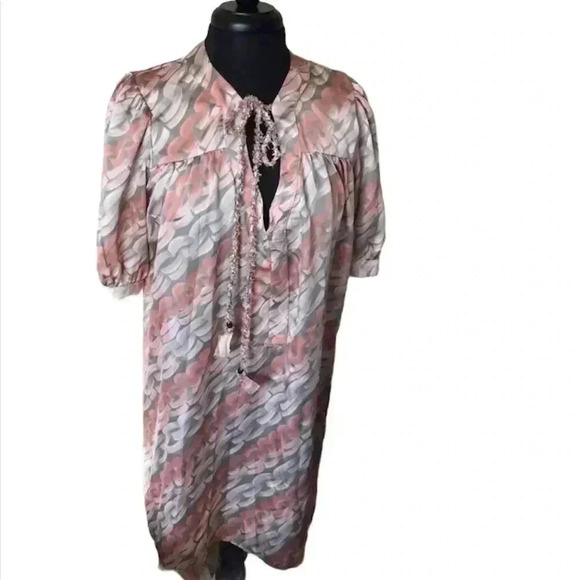 T Bags Los Angeles Printed Designed Dress Size L - Picture 1 of 8